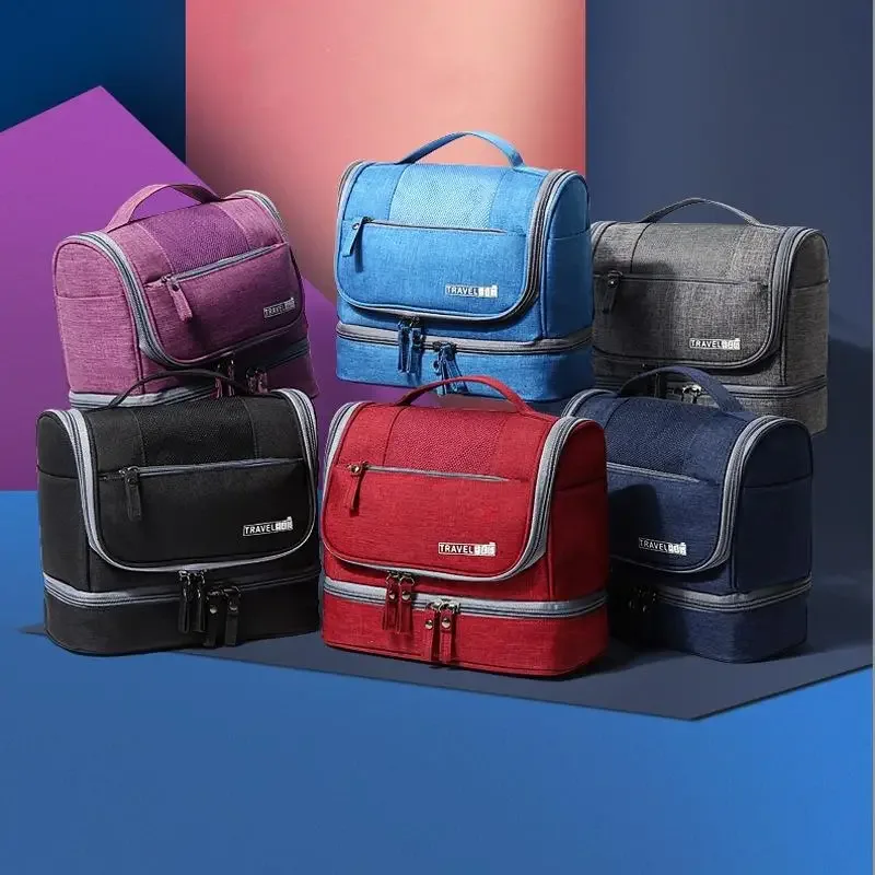 oxford-trousse de maquillage de voyage pour hommes et femmes, trousse de toilette lavable, accessoires de la présidence