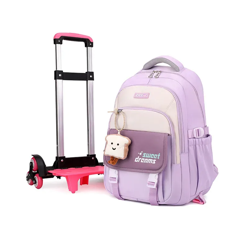 sacs à dos scolaires à roulettes sacs d'école pour filles sac à roulettes avec roues sac d'école orthopédique étanche sac à dos à roulettes pour étudiant