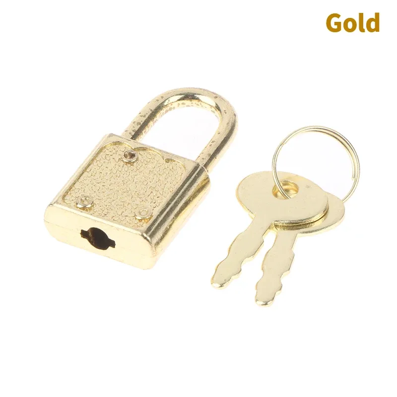 mini cadenas rectangulaires avec serrure à clé pour voyage, boîte à bijoux de mariage, journal intime, livre, valise, 1 ensemble