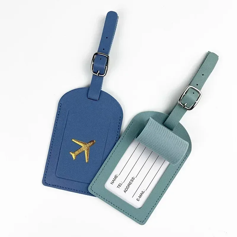 étiquette de bagage professionnelle en cuir estampé, étiquette d'adresse pour valise, étiquette d'identification nominative et d'adresse pour bagage, clip pour étiquette de bagage, accessoires de voyage