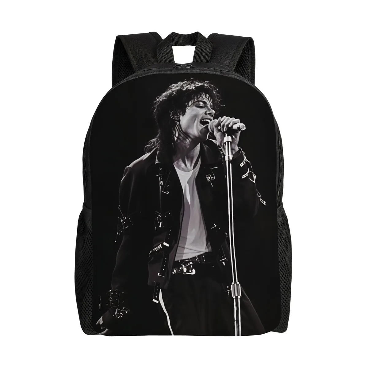 michael mj sac à dos unisexe respirant en polyester, sacs d'école amusants, sac à dos de voyage design