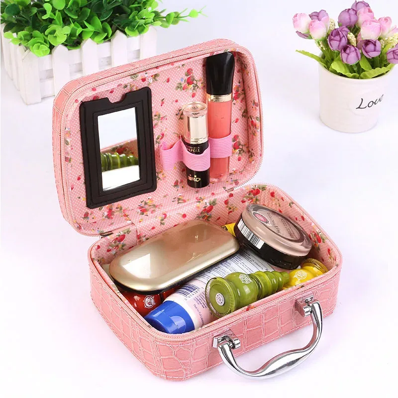 trousse de maquillage pour femmes, sac à cosmétiques, sac de voyage de bonne qualité, boîte de beauté, bijoux, boîte à outils, cadeaux de vacances