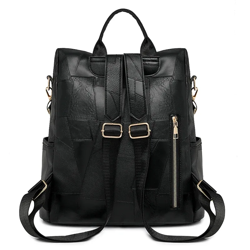 sac à dos en pu solide pour documents, cartable de grande capacité, sacs de livre, sac à dos de voyage, sacs d'école simples, adolescents, nouvelle mode, haute qualité