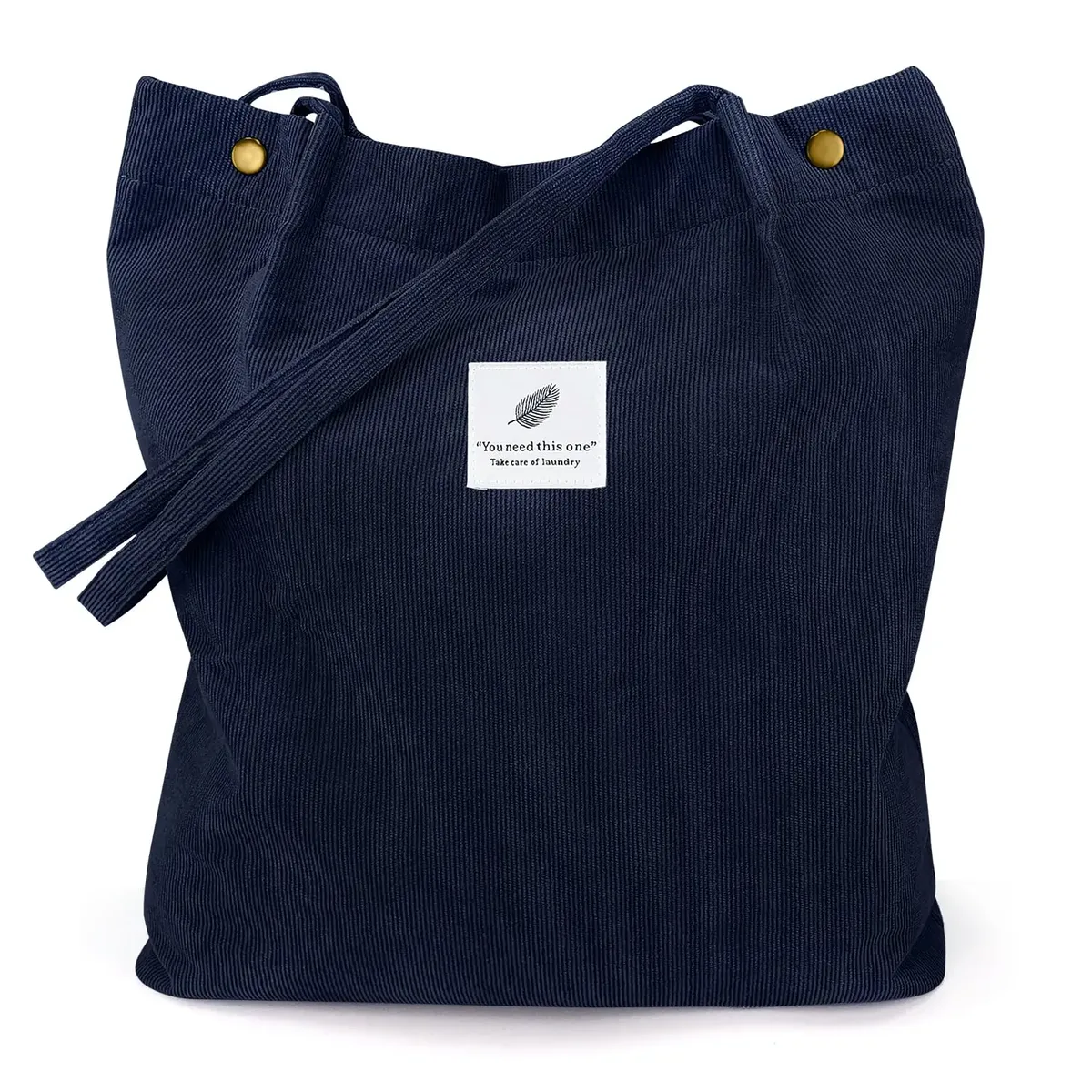 sac fourre-tout en velours côtelé, fourre-tout mignon pour femmes, sac à bandoulière avec poche intérieure pour le travail, la plage, les voyages et le shopping, l'épicerie