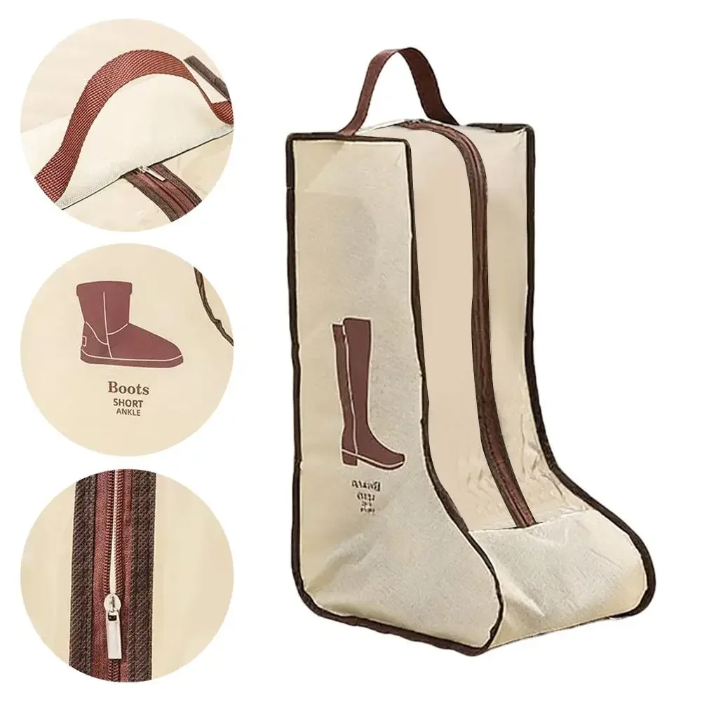 sac de rangement imperméable pour bottes hautes, housse de protection anti-humidité et anti-poussière, pochette de voyage portable pour chaussures
