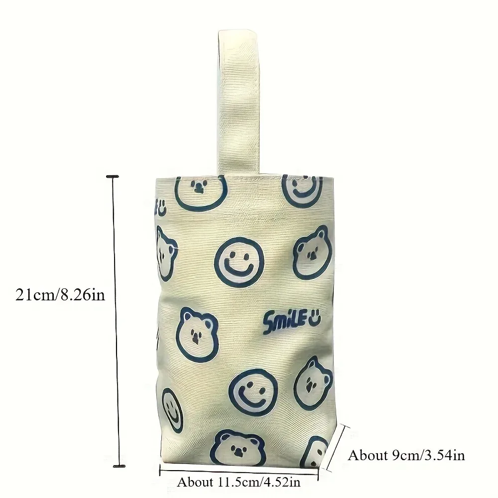 sac fourre-tout à fleurs cerises, mignon et de grande capacité, parfait pour les bouteilles d'eau, les courses, les voyages en plein air