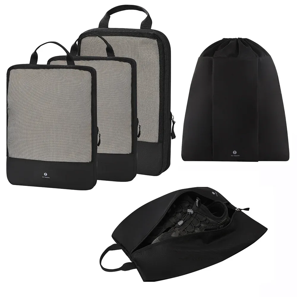 sac de compression de voyage, organisateur de bagages pour voyages d'affaires, sac de séparation pour sous-vêtements et vêtements, style moderne et simple