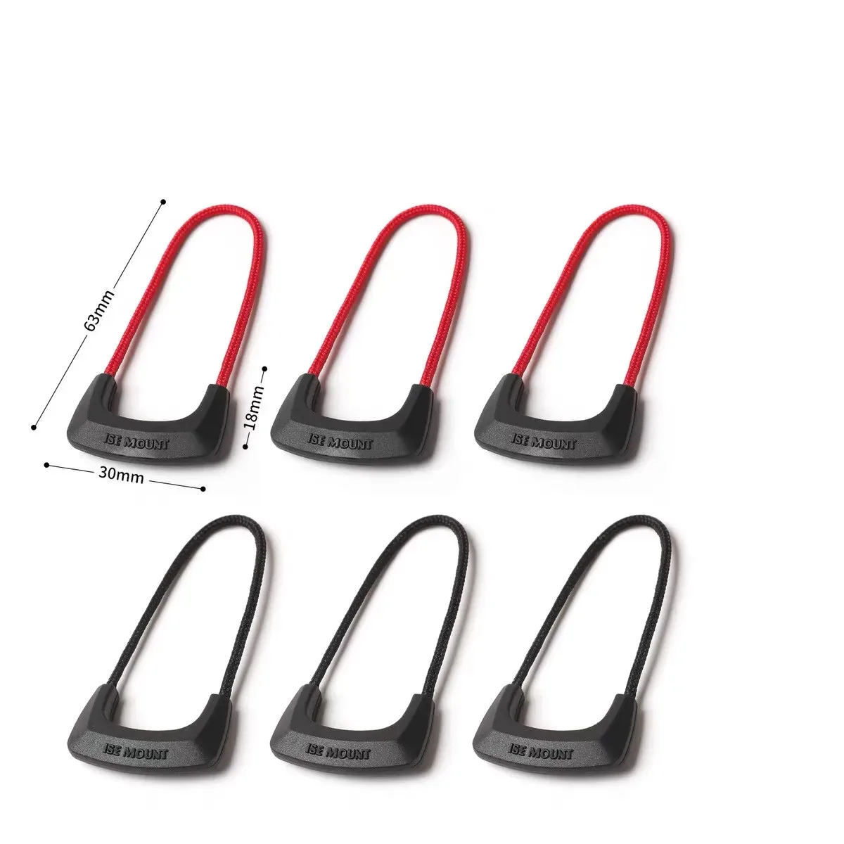 cordon de fermeture éclair tactique d'extérieur multifonctionnel pour sac à dos, manteau, veste, sac, accessoires antidérapants pour fermeture éclair, lot de 6 pièces