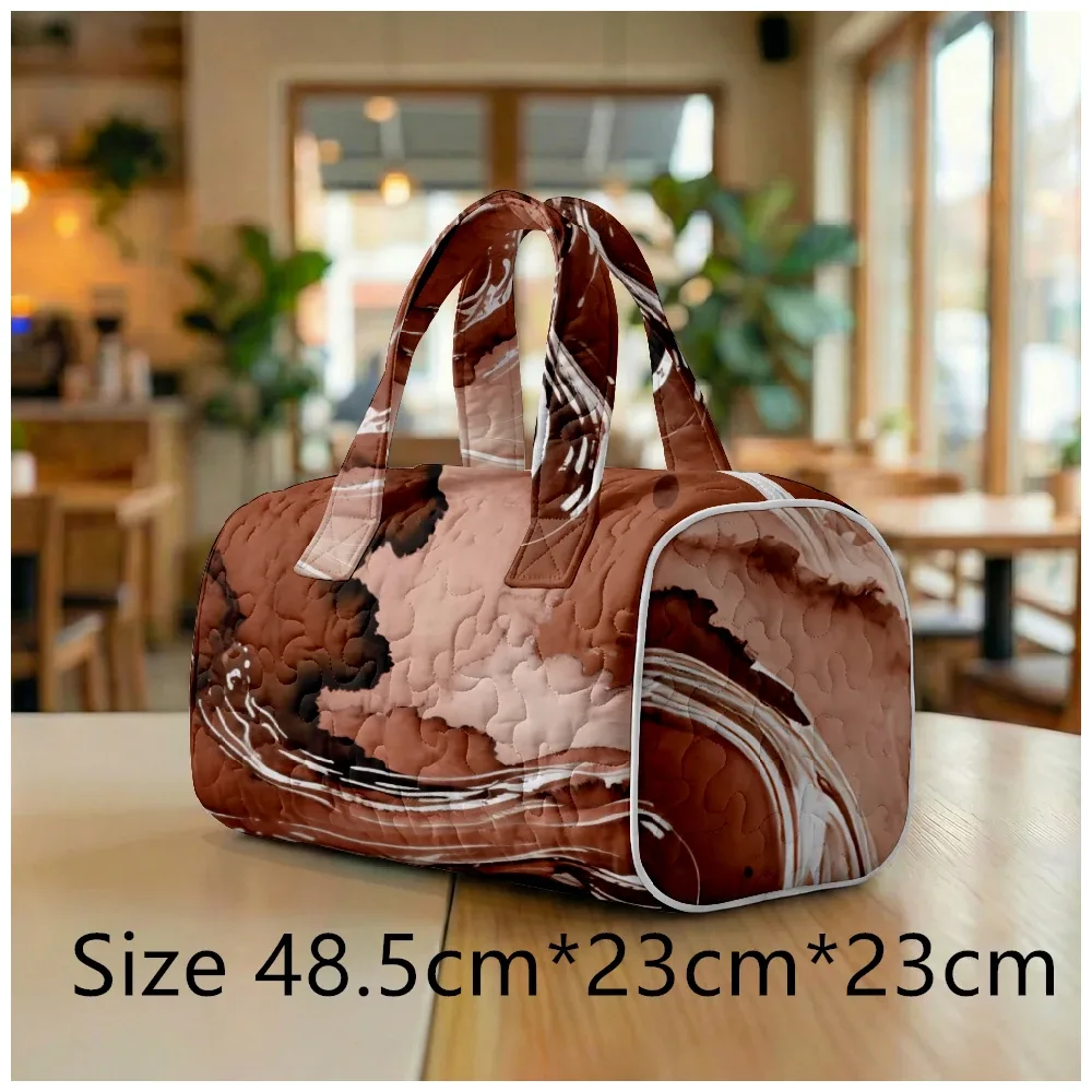 sac fourre-tout matelassé tendance pour femmes, motif tie-dye et marbré, sac à bandoulière grande capacité, sac à main pour les voyages, le shopping, la plage, la salle de sport