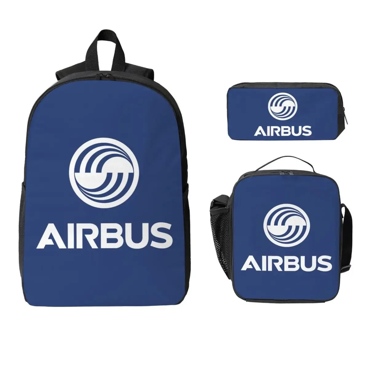 sac à dos blanc avec logo airbus pour étudiants, garçons et filles, sac d'école, sacs à bandoulière pour ordinateur, sac à déjeuner isotherme 3ps, trousse à crayons