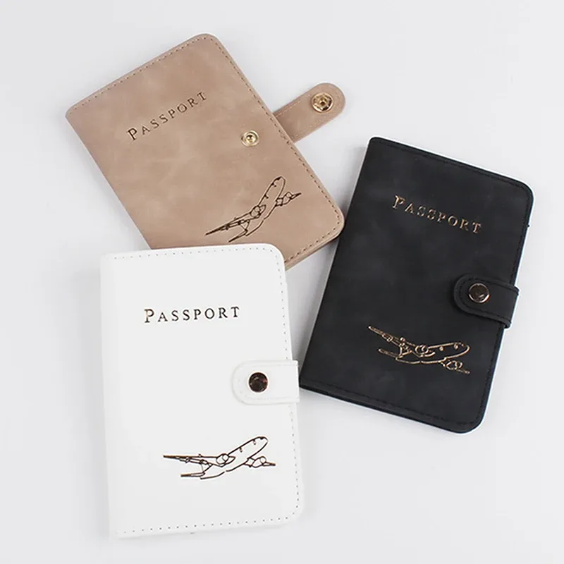 porte-passeport en cuir pu imperméable mignon pour hommes/femmes - housse de passeport imperméable