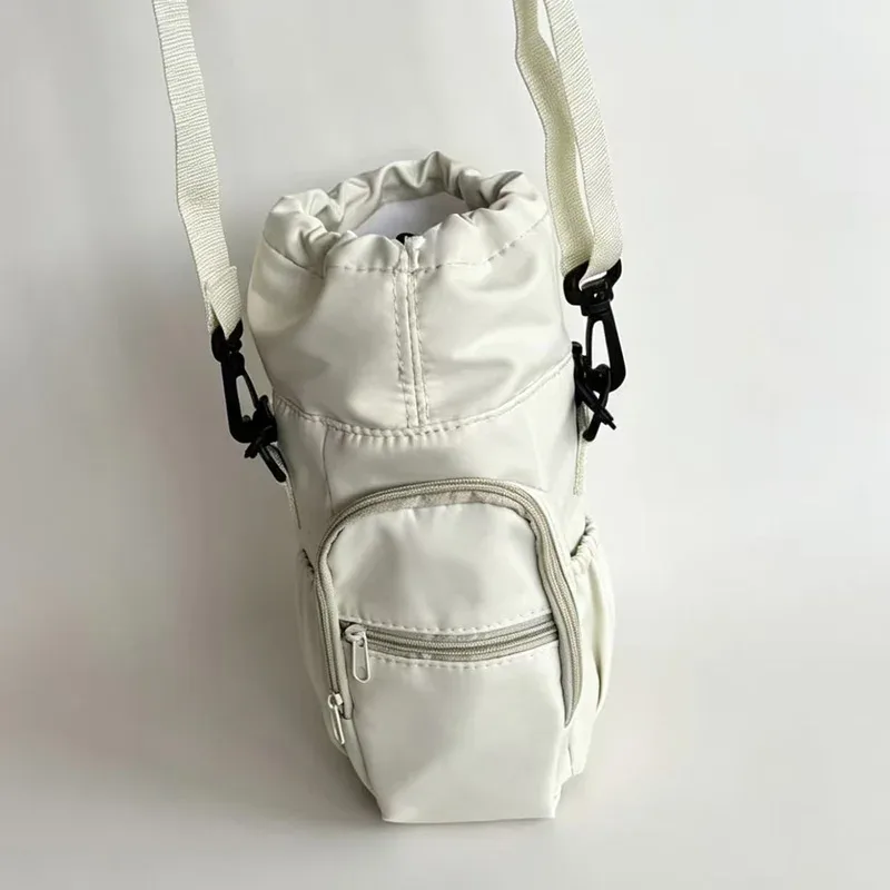 sac à bouteille d'eau portable avec sangle réglable, tasses thermiques, housse de protection isolée, poche pour téléphone, sac de voyage pour sports de plein air