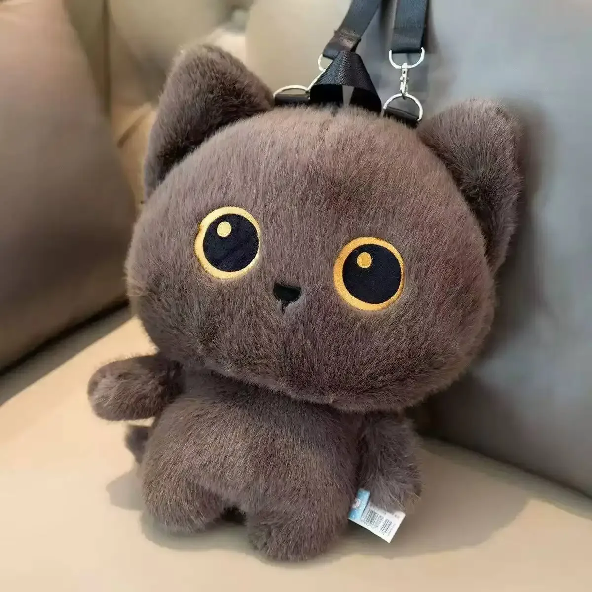 nouveau sac à dos en peluche chat mignon kawaii, sac à dos léger pour femme, sac à bandoulière tendance pour voyage en plein air, sac à dos léger pour étudiant