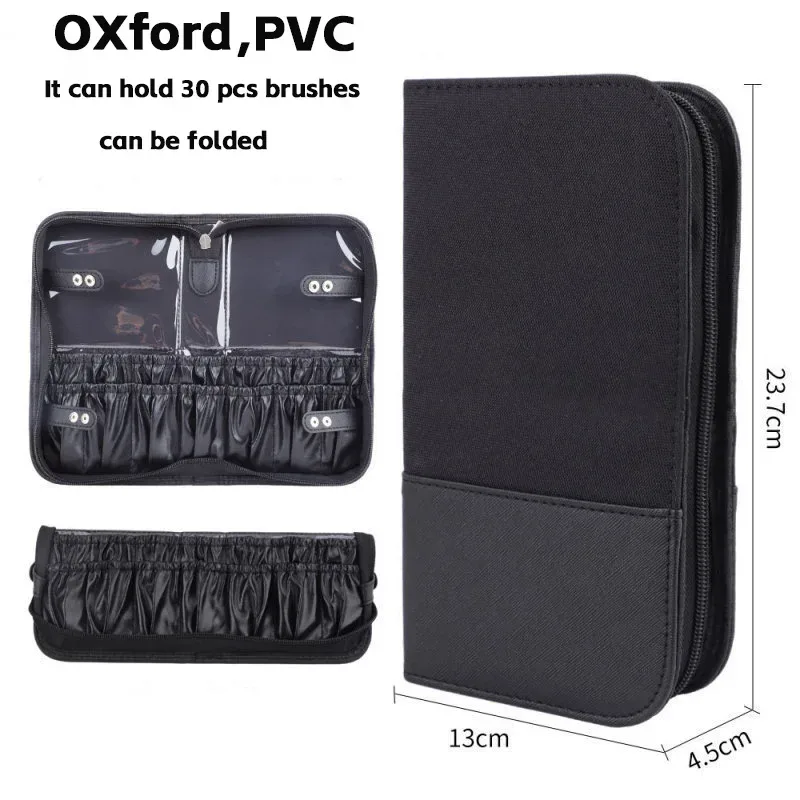 sac de rangement pour pinceaux de maquillage pliant, sac cosmétique debout de voyage professionnel, sac d'artiste uniquement, 30 pièces, 40 pièces