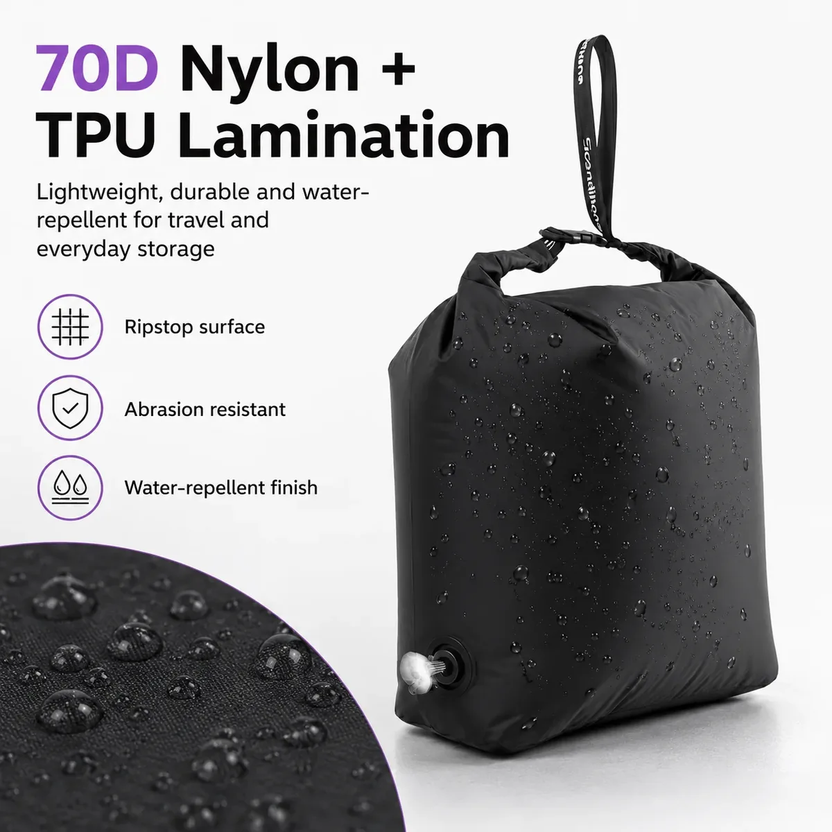 sacs de compression étanches pour vêtements, sacs de rangement sous vide, organisateur de bagages de voyage, cubes de compression pour gagner de la place sans pompe