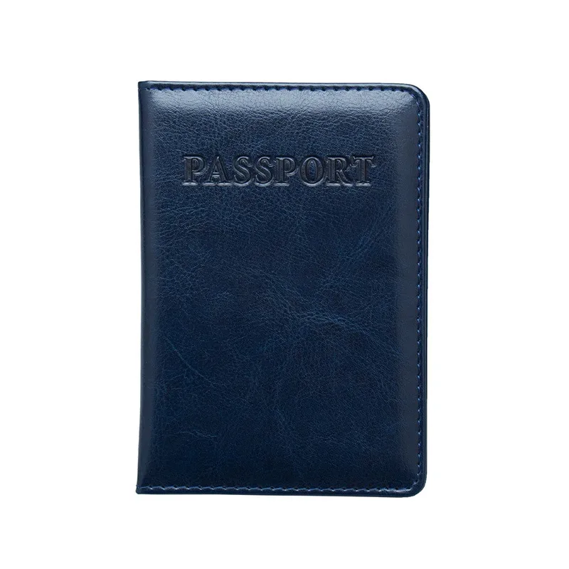 couverture de passeport en cuir pu pour hommes et femmes, porte-passeport de voyage avec porte-carte de crédit, étui portefeuille, étui de protection d'identité, 8 couleurs