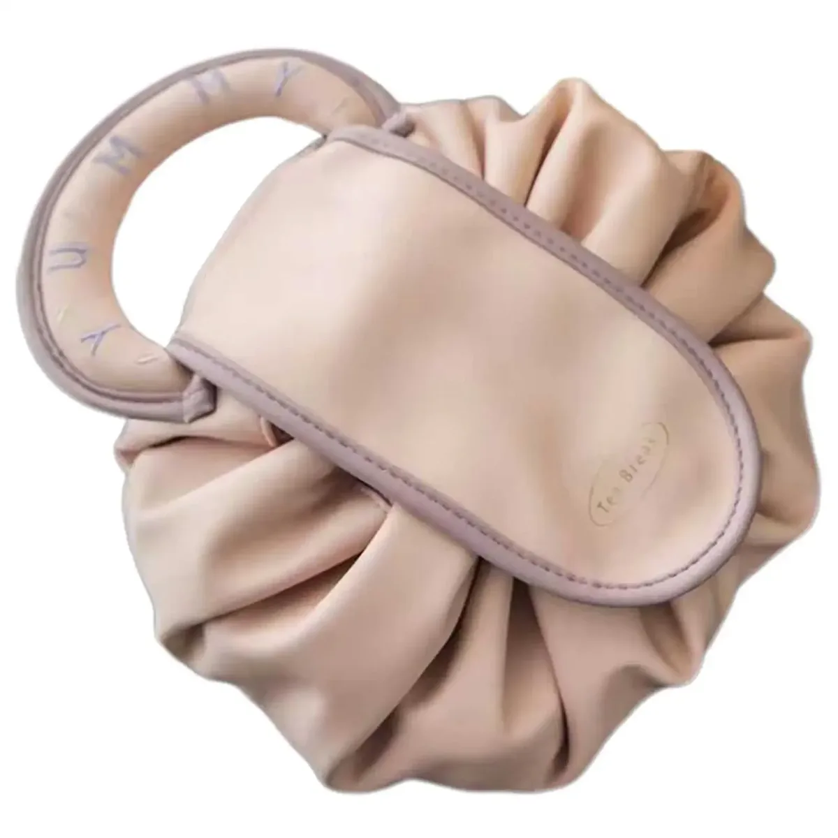 sac à cosmétiques à cordon de serrage de grande capacité pour femmes, pochette de rangement portable pour articles de toilette de voyage à la mode pour un usage quotidien