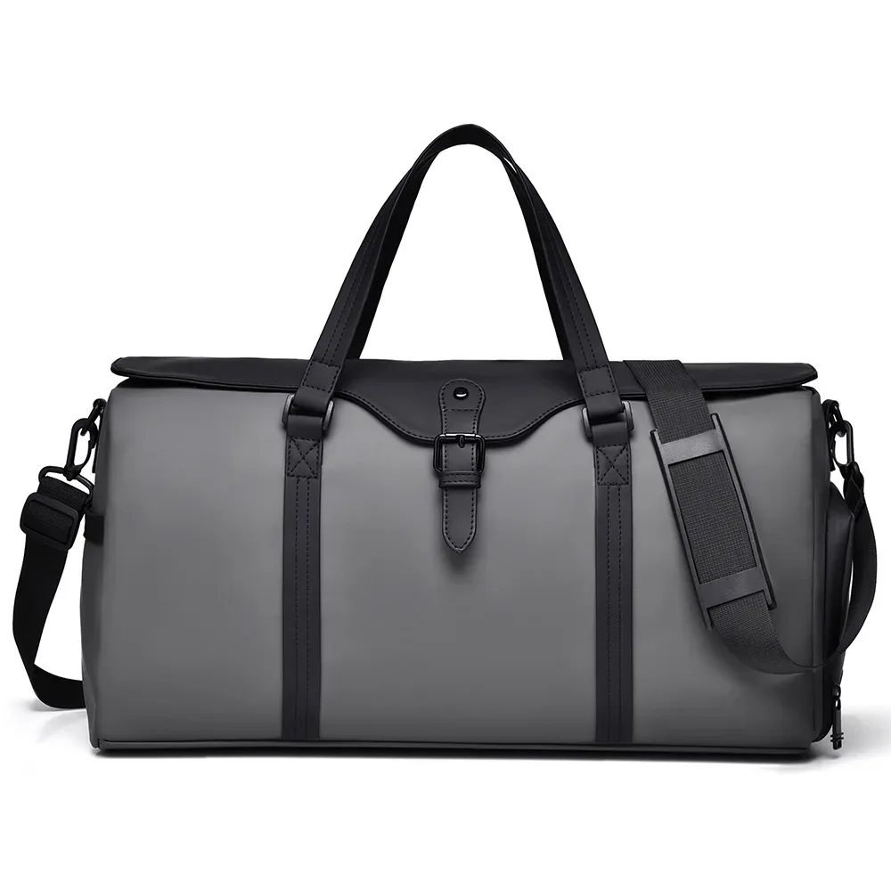 sac de voyage grande capacité pour courtes distances, sac de sport simple et décontracté avec séparation sec-humide, sac de rangement à roulettes