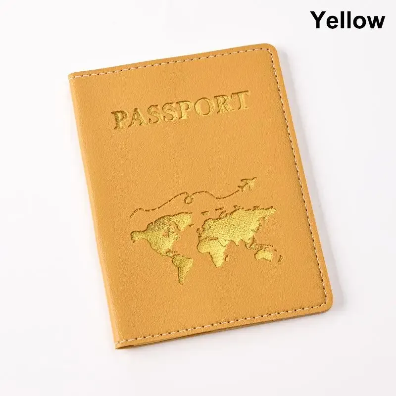 porte-passeport en cuir pu pour femmes, porte-billets, porte-cartes, sac de protection pour cartes, pochette multifonction pour cartes, pochette d'identité pour couples, 1 pièce