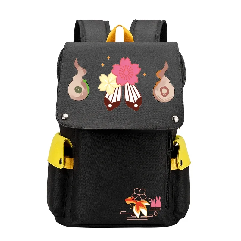 hanako-kun – grand sac à dos de voyage pour garçons et adolescents, cartable d'école animé avec chargeur usb, oxford, pour ordinateur portable