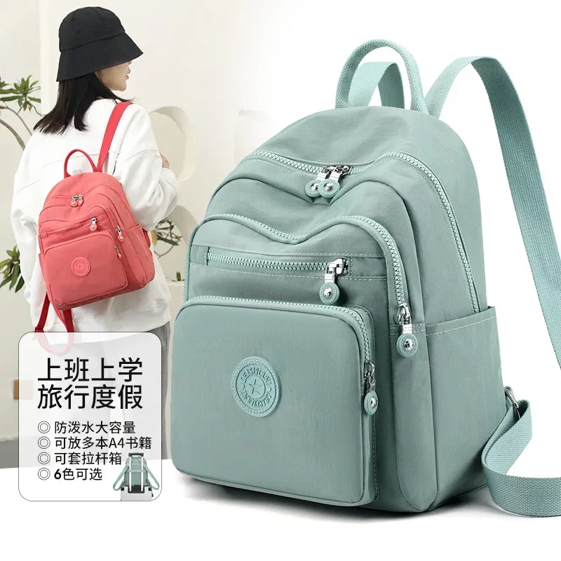 nouveau style coréen simple femmes sac à dos haut de gamme grande capacité double sac à bandoulière maman sac bonne qualité sacs en nylon en vente