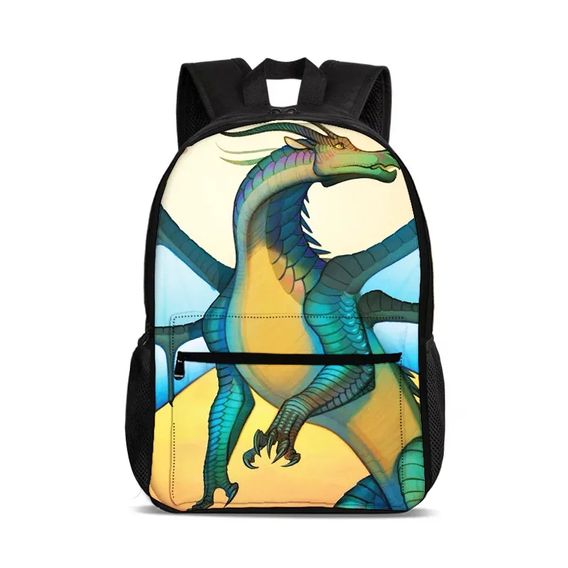 sac à dos pour ordinateur portable wings of fire, grande capacité, imprimé dessin animé, pour garçons et filles de l'école primaire, style polyvalent et tendance