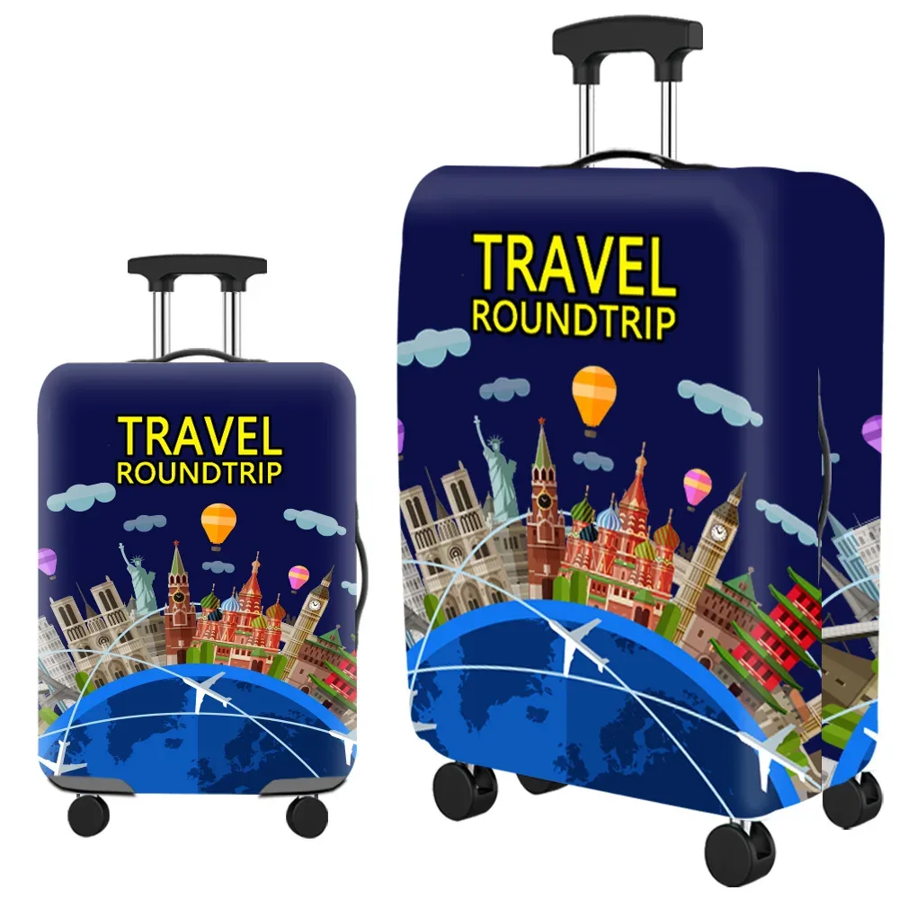 optics elastic world juste de protection pour bagages, fermeture éclair trempée, housses de valise pour sac de 18 à 32 pouces, housse de chariot, accessoires de voyage