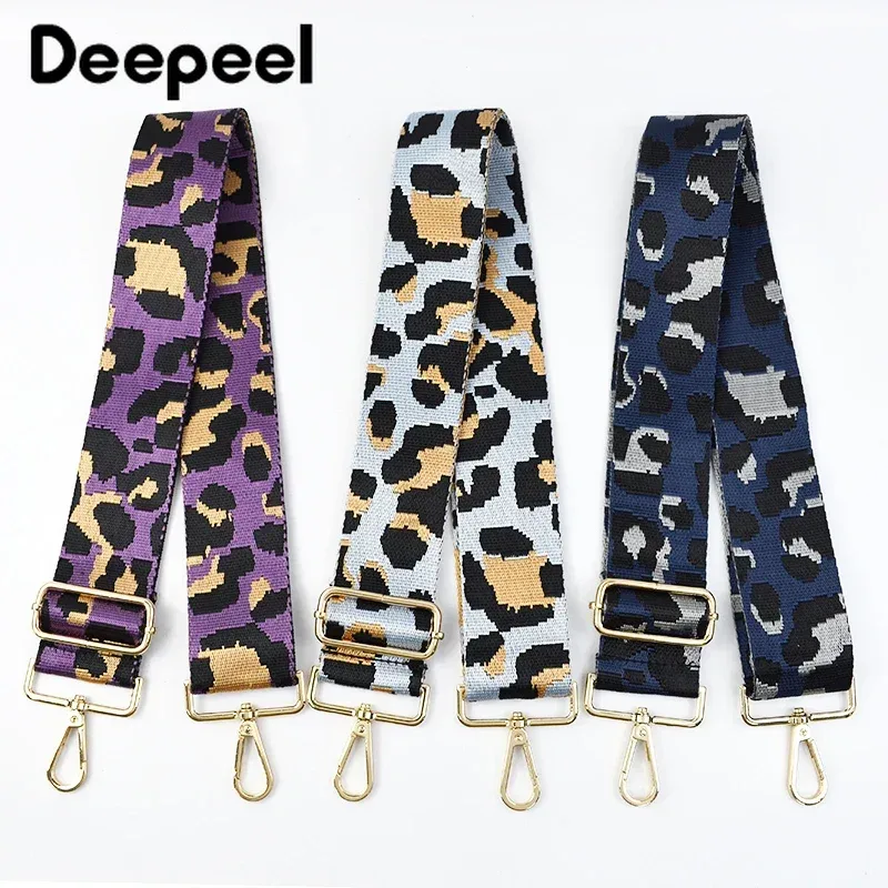 deepeel 5 cm coloré léopard sacs sangle 80 ~ 130 cm bretelles réglables femmes sacs à main sac à bandoulière accessoire de remplacement