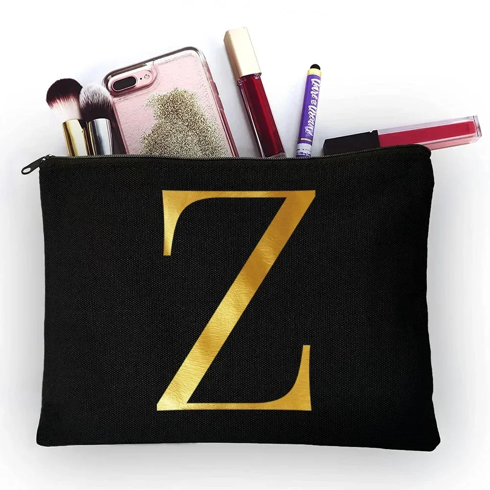 sacs à cosmétiques pour femmes, 26 lettres imprimées, jolis sacs à main de rangement portables de voyage décontractés, trousse de maquillage, trousse de toilette, offre spéciale