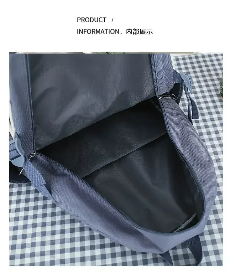 5 pièces kit sac à dos femme mode dame haute capacité étanche collège à la mode filles sacs d'école pour ordinateur portable mignon fille voyage livre sac
