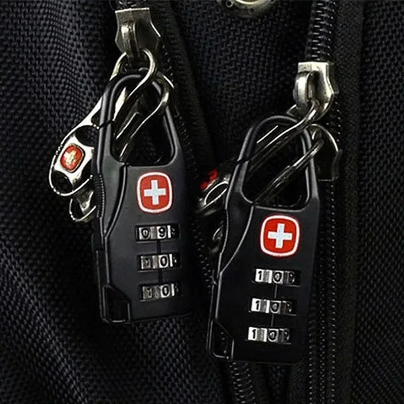 mini serrure à combinaison à 3 chiffres, 5 pièces, serrure à fermeture éclair antivol pour sac à dos de voyage, sac à main, bagages, accessoires de voyage portables sécurisés