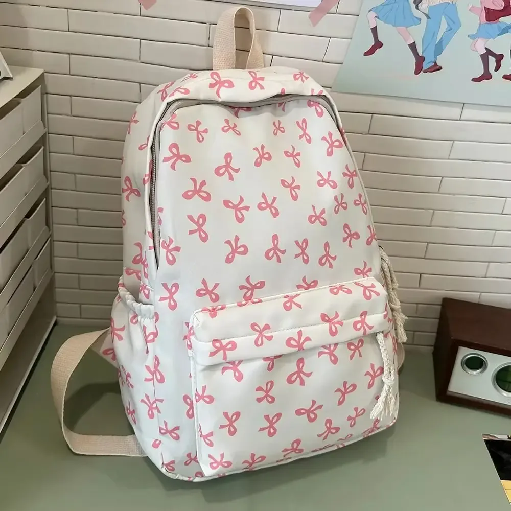 sac à dos léger et durable en nylon pour étudiantes, sac d'école mignon de grande capacité pour filles, 1 pièce