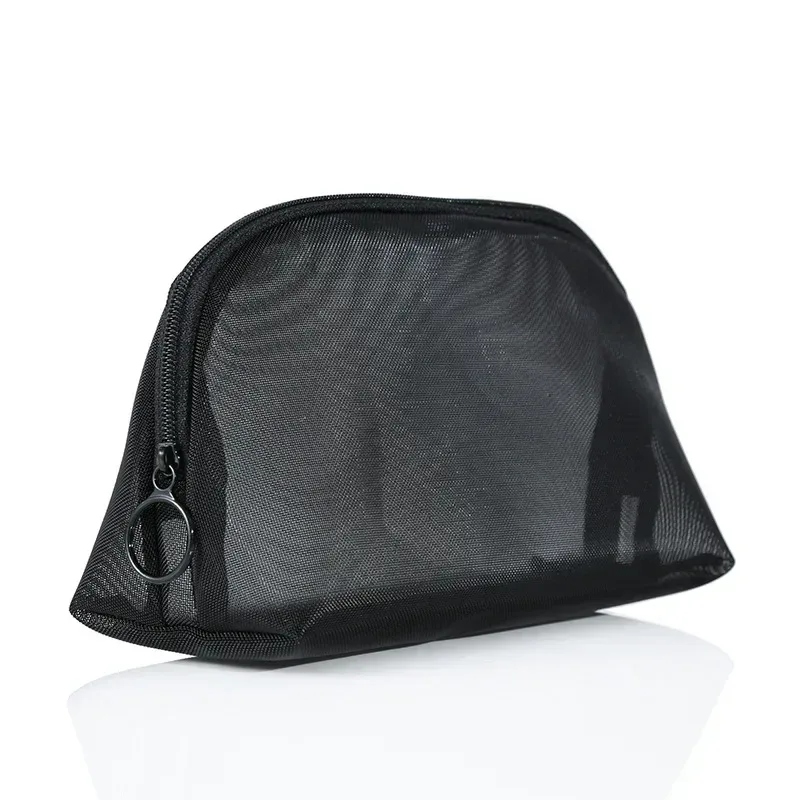 trousse de voyage pour pinceaux de maquillage, sac de rangement cosmétique et trousse de toilette pour hommes et femmes, organisateur d'outils de beauté, pochette en maille pour accessoires de lavage et de rangement