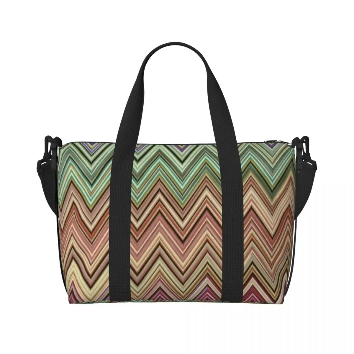 sac fourre-tout boho personnalisé pour femme, sac de plage moderne chic, extra large, sac de sport à main, géométrique, multicolore, sacs de voyage, sacs à provisions