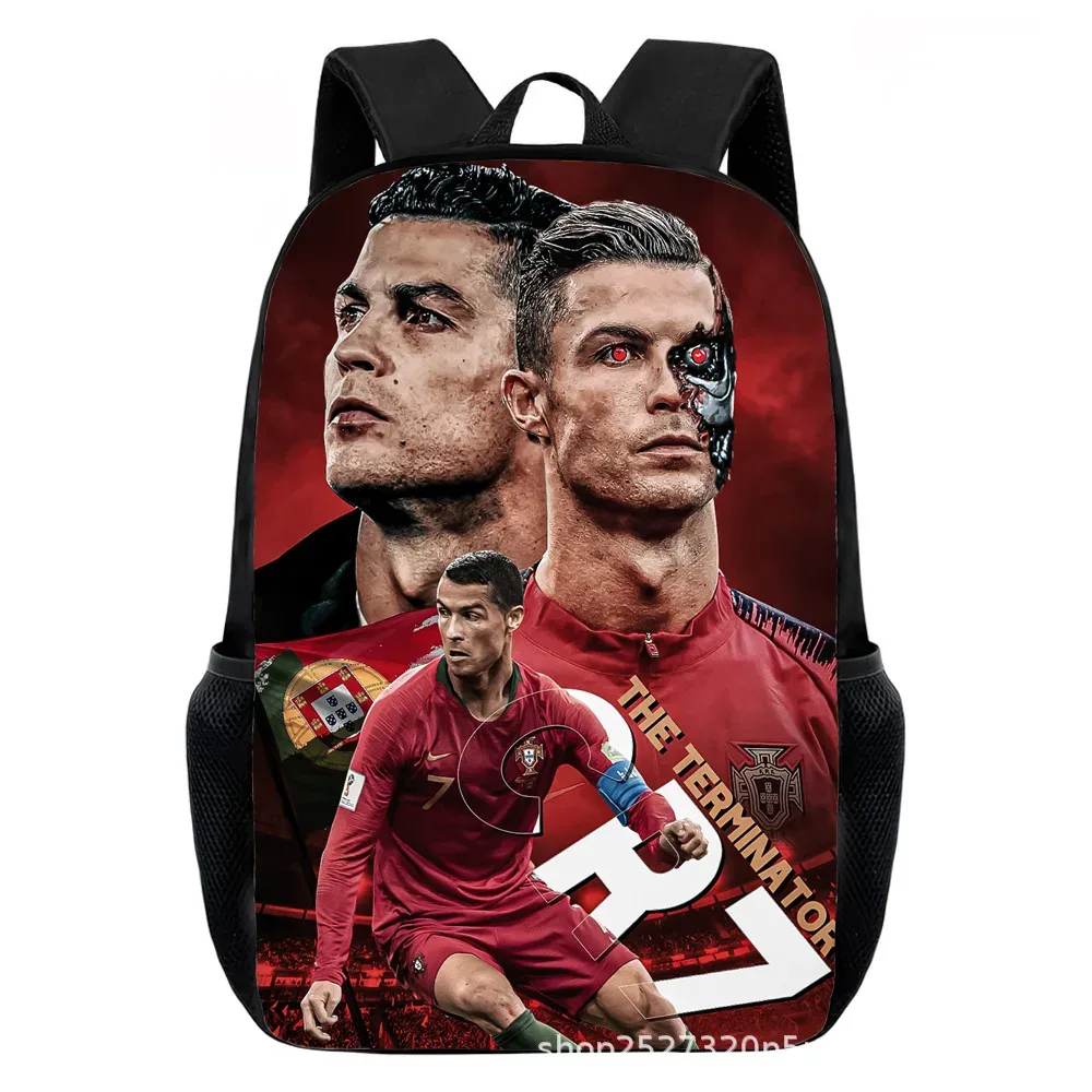 sacs à dos cr7 imprimés pour enfants, sacs d'école décontractés pour adolescents, garçons et filles, sac à dos d'école de 15 pouces, mochilas de voyage pour l'école primaire