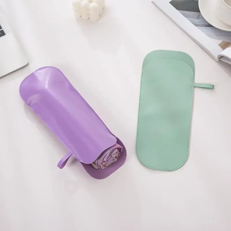 housse de parapluie en cuir pu, étui de protection coloré pour parapluie, pochette de rangement portable et imperméable pour parapluies pliants