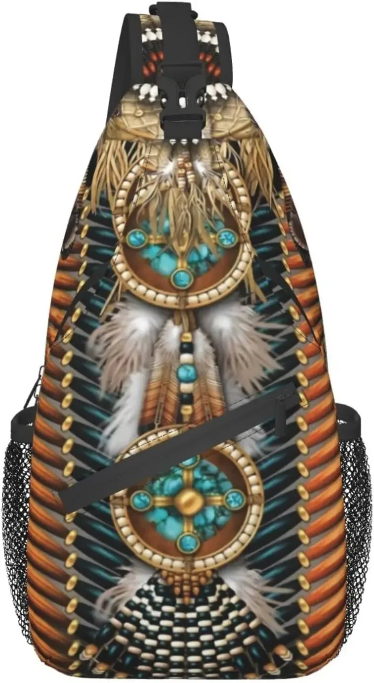 sac à dos indien à bandoulière, sac à dos à bandoulière décontracté, sac à dos de poitrine pour hommes et femmes, sport, randonnée, salle de sport