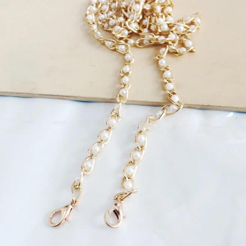 chaîne de sac en perles 40-120cm, remplacement de sac à bandoulière, sangle de poignée, pièces de sac de ceinture
