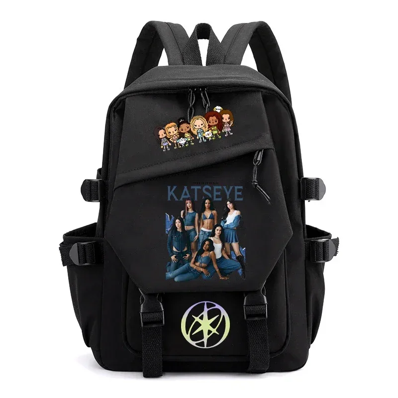 sac à dos kpop katseye pour étudiants, sacs d'école multifonctionnels de grande capacité, sac à dos de voyage pour femmes, sac à dos d'extérieur pour adolescentes