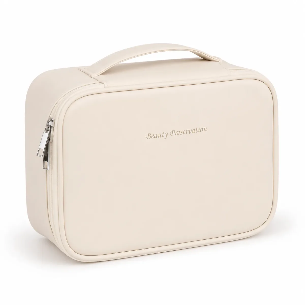 grande trousse de maquillage portable avec panneau à pinceaux amovible, étui de rangement cosmétique de voyage pour femmes
