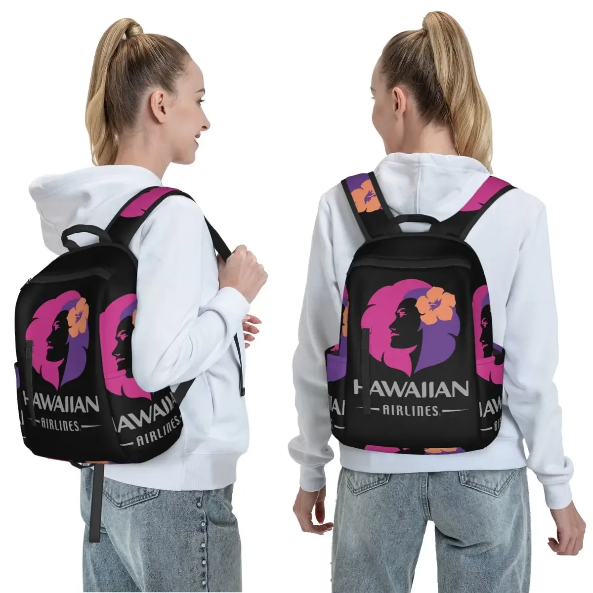 Hawaiian Airlines Herc Travel – Sac à dos pour garçons et filles, sac d'école, sacs à bandoulière pour hommes et femmes, soldes de fin d'été