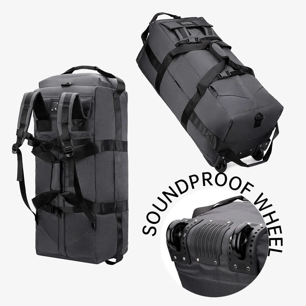 sac de voyage, sac à main de grande capacité, bagage à main extérieur portable, sac de voyage à roulettes, sac polochon unisexe pratique et pratique