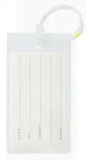 étiquettes de bagage en pvc, 1 pièce, pour embarquement, accessoire de voyage, valise pour femmes et hommes, identification, adresse, porte-nom, étiquette de sac