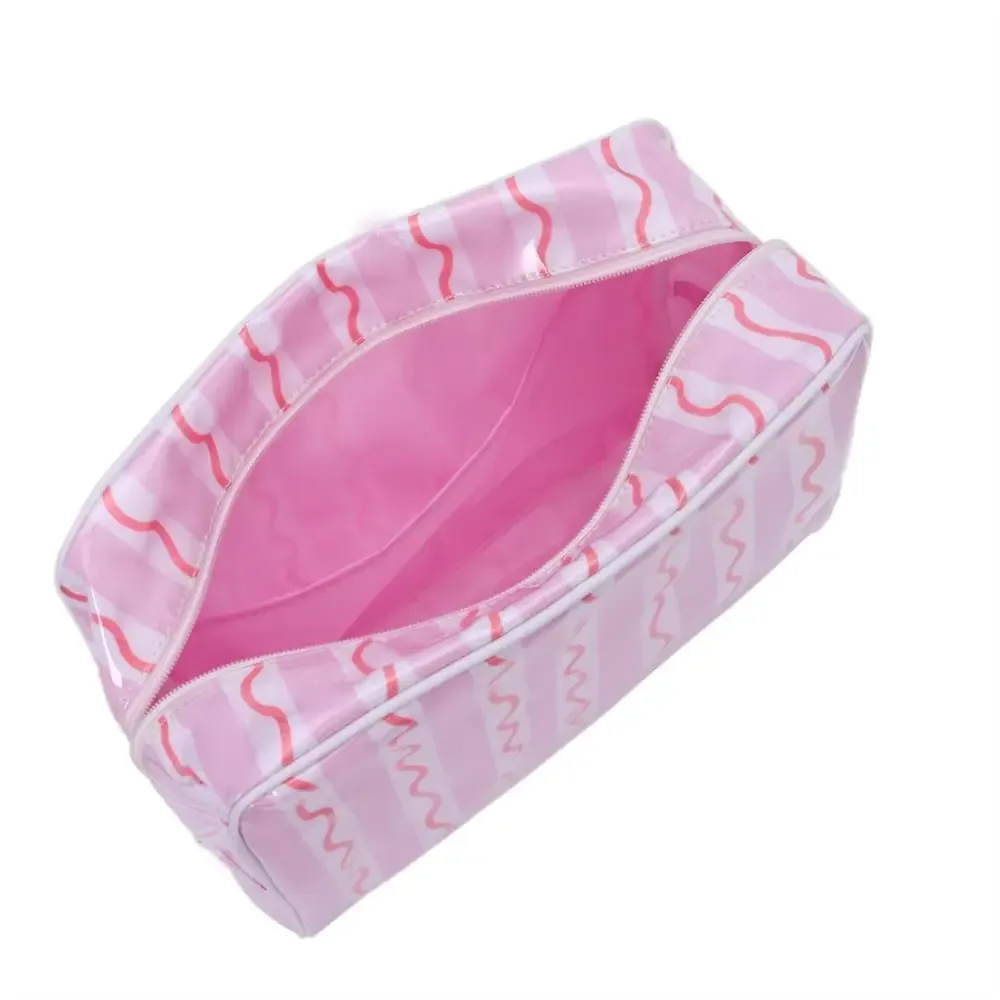 sac à cosmétiques en polyester pvc, sac de rangement étanche à double couche, organisateur de maquillage portable de grande capacité