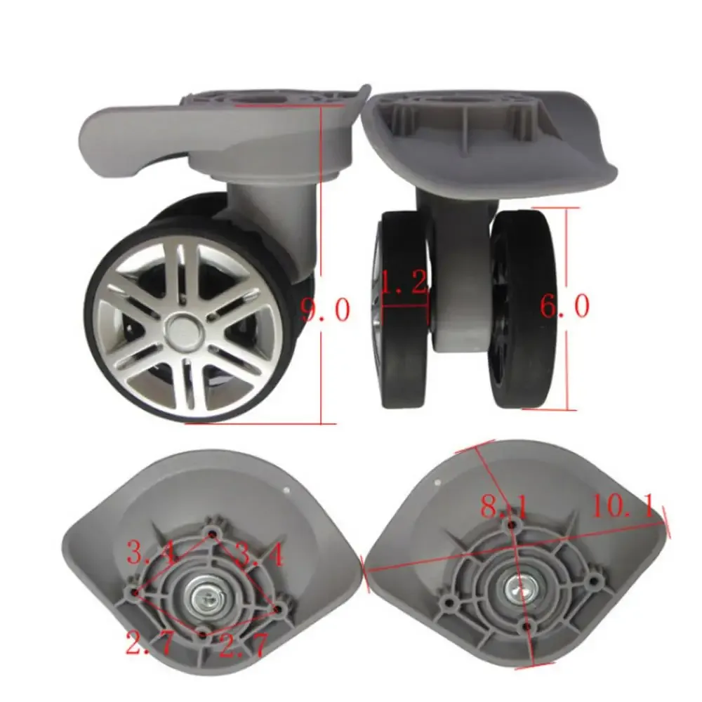 a19 roue à bagages de remplacement double rangée rouleau portant valise directionnelle roues muettes bricolage valise pièces de rechange
