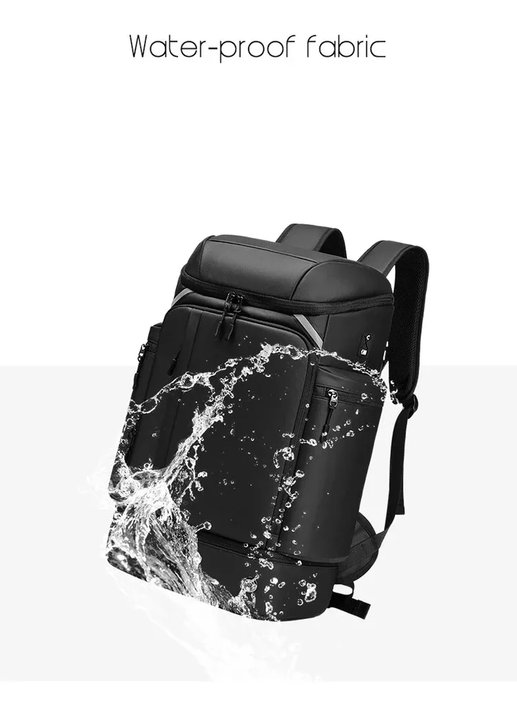 sac à dos de voyage pour hommes, grande capacité, trekking, business, 17 pouces, pour ordinateur portable, 50l, randonnée, mode, avec sac à chaussures