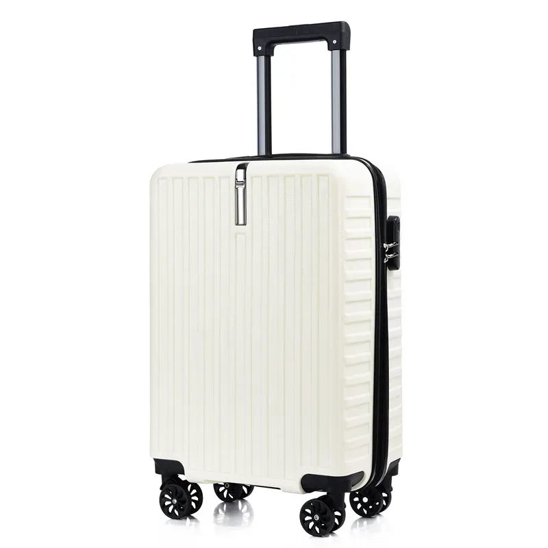 nouveau bagage de 20 pouces, valise à roulettes, valise de voyage, boîte de rangement à coque rigide, fermeture à glissière, rangement en couches