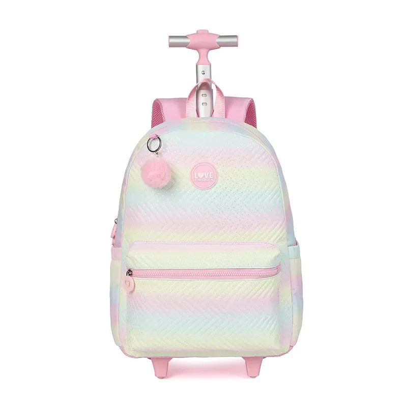 ensemble de sacs à dos à roulettes pour filles, sac à dos à roulettes pour étudiants, sac à livres, sac à dos scolaire avec roulettes, bagage de voyage