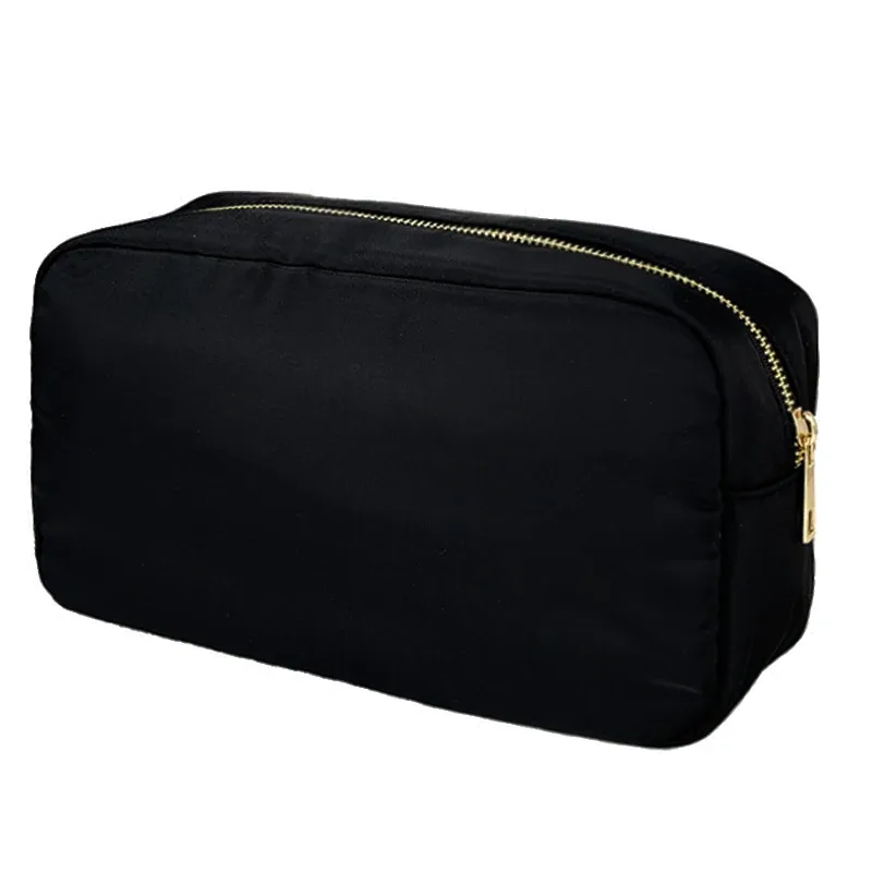trousse de toilette en nylon personnalisée pour femme et fille, poudres cosmétique de voyage, fermeture éclair, document solide, trousse de maquillage personnalisée, diy