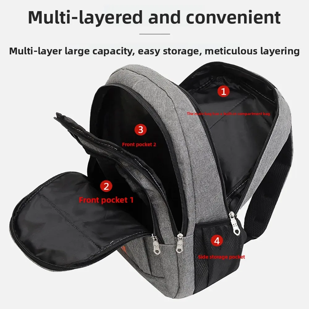 sac à dos ergonomique pour hommes, résistant à l'usure, imperméable, sac à bandoulière pour ordinateur portable, en tissu oxford, style décontracté, sac à dos pour le travail et les déplacements